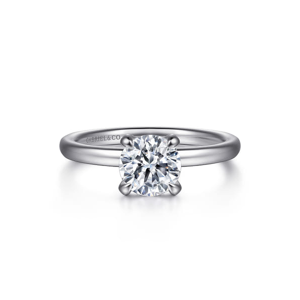 14K White Gold Gabriel Mounting with .10ct tw Accent Diamonds that are G-H in Color and SI in Clarity with a 1ct Round Lab Grown Center Diamond that is VS1 in Clarity and G in Color. Serial No.S2305341 for mounting. Jeff Dennis Jewelers Gardendale, AL