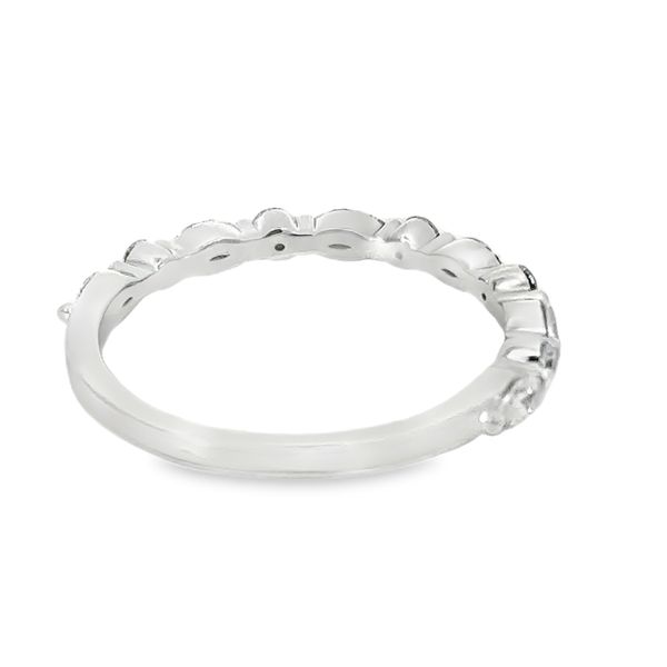14kt white gold Lab Grown Diamond Band with .72ct tw Marquise Cut Lab Grown Diamonds and .38ct tw Round Lab Grown Diamonds making the total weight of the ring 1.10ct tw. The Lab Grown Diamonds are VS2 in clarity and G in color. Image 3 Jeff Dennis Jewelers Gardendale, AL
