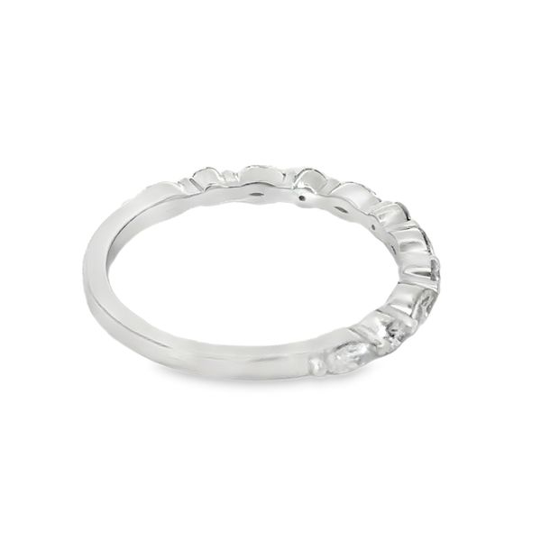 14kt white gold Lab Grown Diamond Band with .72ct tw Marquise Cut Lab Grown Diamonds and .38ct tw Round Lab Grown Diamonds making the total weight of the ring 1.10ct tw. The Lab Grown Diamonds are VS2 in clarity and G in color. Image 3 Jeff Dennis Jewelers Gardendale, AL