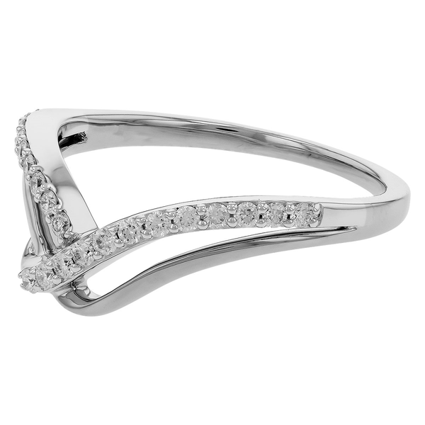 Ladies White 14 Karat Anniversary Ring With  0.20ct tw Round Diamonds Image 2 Jeff Dennis Jewelers Gardendale, AL