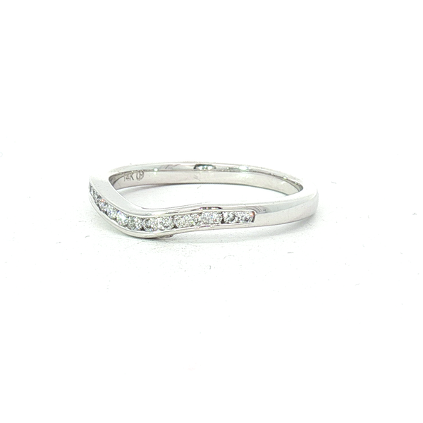 Ladies White 14 Karat Anniversary Ring With 0.16 ct tw Round Diamonds Image 2 Jeff Dennis Jewelers Gardendale, AL