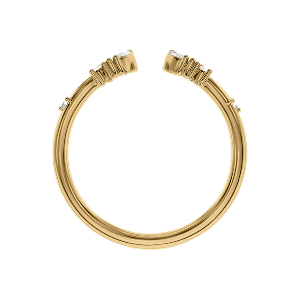 14kt Yellow Gold Open Style .21ct tw Diamond Ring Wrap Image 3 Jeff Dennis Jewelers Gardendale, AL