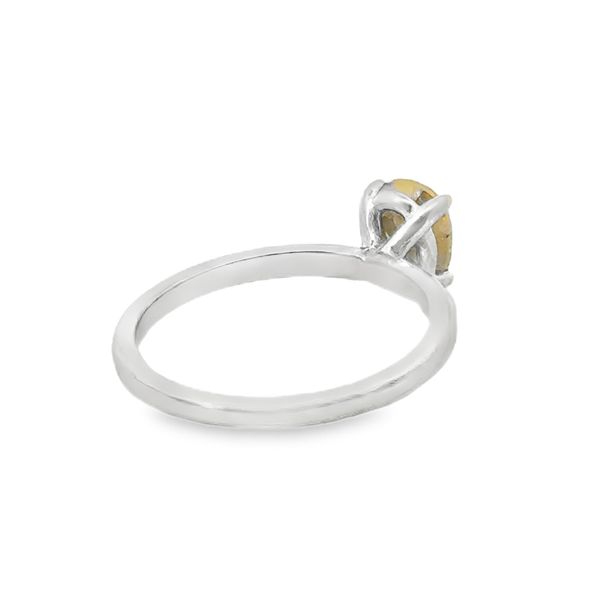 1.11ct Oval Natural Included Yellow Diamond set in a 14kt White Gold Ring Image 3 Jeff Dennis Jewelers Gardendale, AL