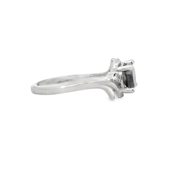 10kt WG 1.16ct Salt and Pepper Oval Diamond with .06ct tw White DIamond accents Image 2 Jeff Dennis Jewelers Gardendale, AL