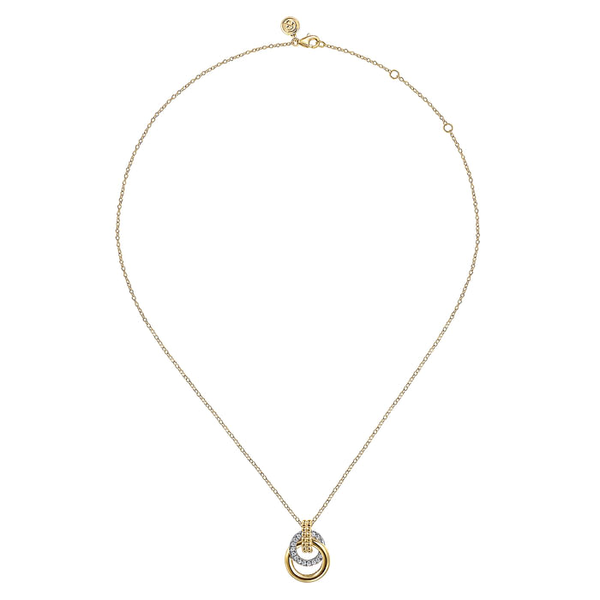 Ladies Yellow & White 14 Karat Bujukan Pendant With  0.24ct tw Round Diamonds. Serial No: S2245016 Image 2 Jeff Dennis Jewelers Gardendale, AL