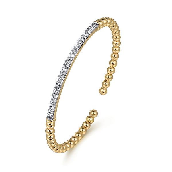 Ladies Yellow 14 Karat Diamond Pave' Bar Bracelet With  0.78ct tw Round Diamonds Serial No. S2286939 Image 2 Jeff Dennis Jewelers Gardendale, AL