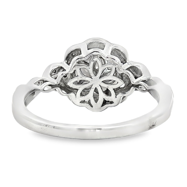 Ladies 10kt White Gold 6.5mm Pearl  Ring with .12ct tw Diamonds Image 3 Jeff Dennis Jewelers Gardendale, AL