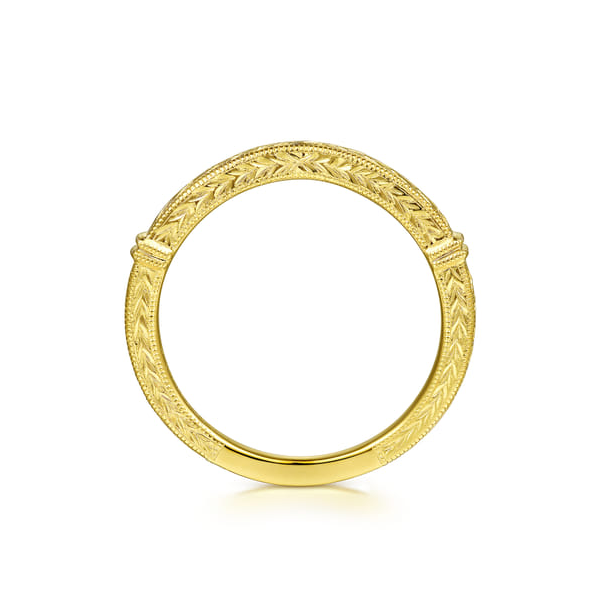14K Yellow Gold Contour Band. Serial No.S2305319 Image 2 Jeff Dennis Jewelers Gardendale, AL