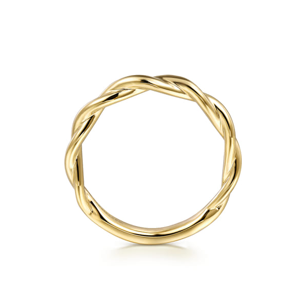 14K Yellow Gold Twisted Band. Serial No.S2305351 Image 2 Jeff Dennis Jewelers Gardendale, AL