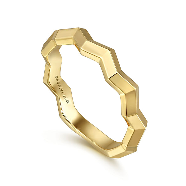 Ladies Yellow 14 Karat Zig Zag Fashion Ring Image 2 Jeff Dennis Jewelers Gardendale, AL