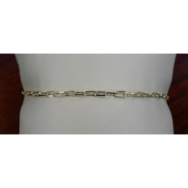 Yellow 14 Karat Paper Clip Chain 16" Image 2 Jeff Dennis Jewelers Gardendale, AL