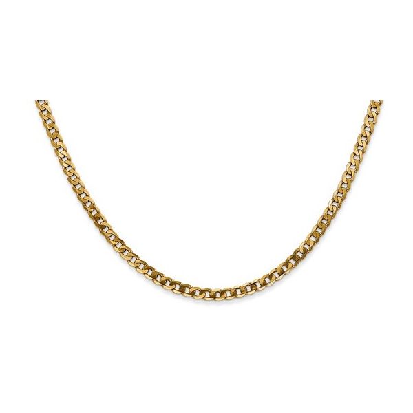 14 Karat White Gold 1.95mm Open Curb Chain 22 inches Image 2 Jeff Dennis Jewelers Gardendale, AL