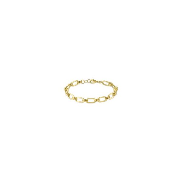 14kt Yellow Italian Gold Alternating Flat and Oval Double Circle Bracelet Jeff Dennis Jewelers Gardendale, AL