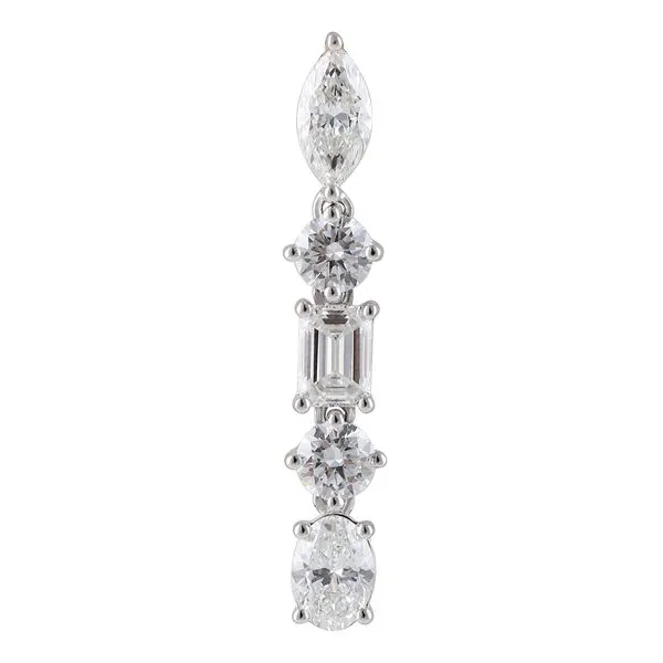 Five Stone Diamond Necklace on White Gold Chain Jeffrey Mann Fine Jewelers, Inc Toledo, OH