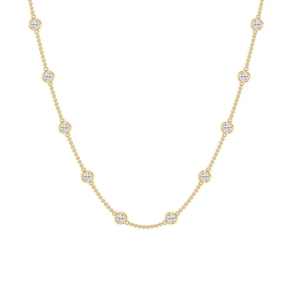 Round Cut Diamonds by the Yard Necklace on Rose Gold Chain Jeffrey Mann Fine Jewelers, Inc Toledo, OH