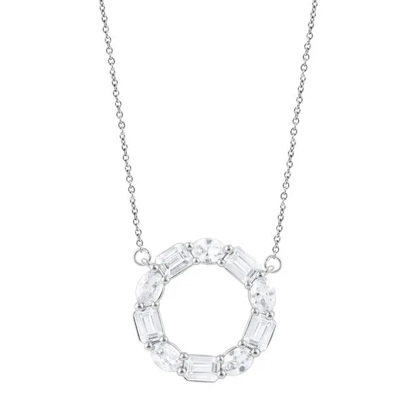 Oval and Emerald Diamond Circle Neckalce Jeffrey Mann Fine Jewelers, Inc Toledo, OH