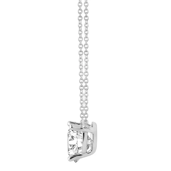 Round Brilliant Diamond Solitaire Necklace in White Gold Image 2 Jeffrey Mann Fine Jewelers, Inc Toledo, OH