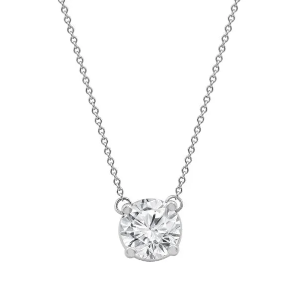 Round DIamond Solitaire Necklace in White Gold Jeffrey Mann Fine Jewelers, Inc Toledo, OH