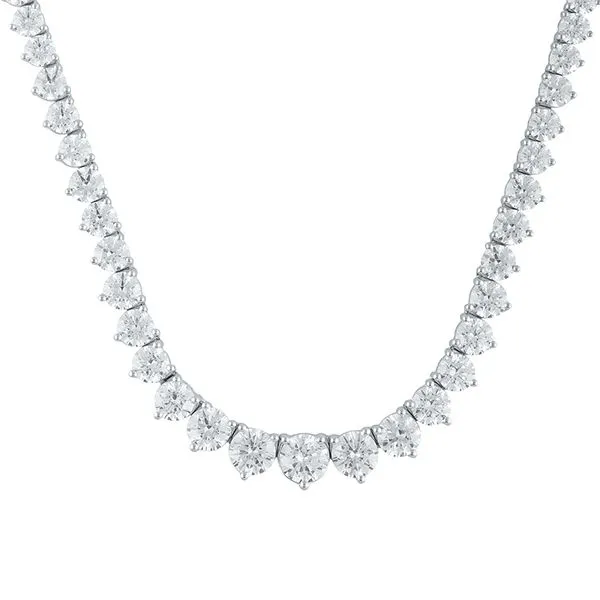 Round Diamond Graduated Tennis Bracelet in White Gold Jeffrey Mann Fine Jewelers, Inc Toledo, OH