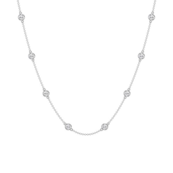 Round 14 Stone Diamond by the Yard Necklace Jeffrey Mann Fine Jewelers, Inc Toledo, OH