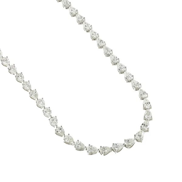 Pear Shaped Diamond Tennis Necklace Jeffrey Mann Fine Jewelers, Inc Toledo, OH
