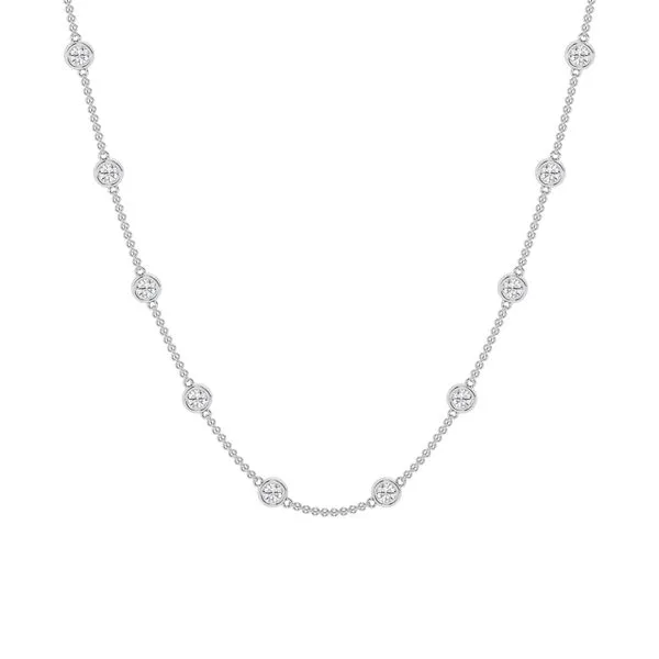 20 Stone Diamonds by the Yard Necklace in White Gold Jeffrey Mann Fine Jewelers, Inc Toledo, OH