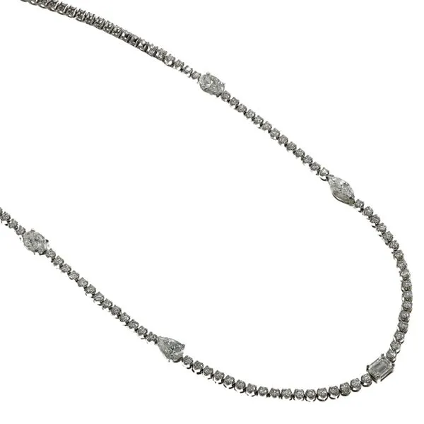 Five Stone Diamond Tennis Necklace Jeffrey Mann Fine Jewelers, Inc Toledo, OH