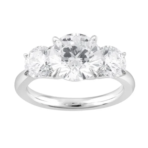 Three Stone Hidden Halo Diamond Ring Jeffrey Mann Fine Jewelers, Inc Toledo, OH