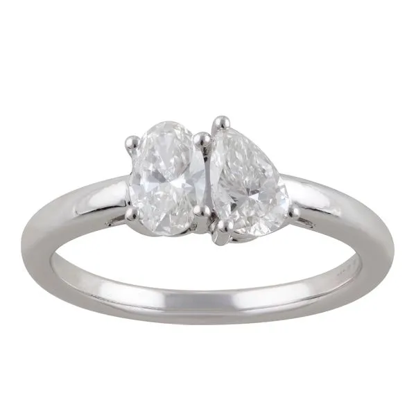 Pear and Oval Two Stone Diamond Fashion Ring Jeffrey Mann Fine Jewelers, Inc Toledo, OH