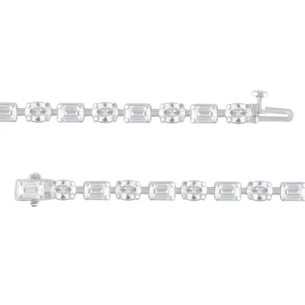 Oval and Emerald Cut Diamond Tennis Bracelet Jeffrey Mann Fine Jewelers, Inc Toledo, OH