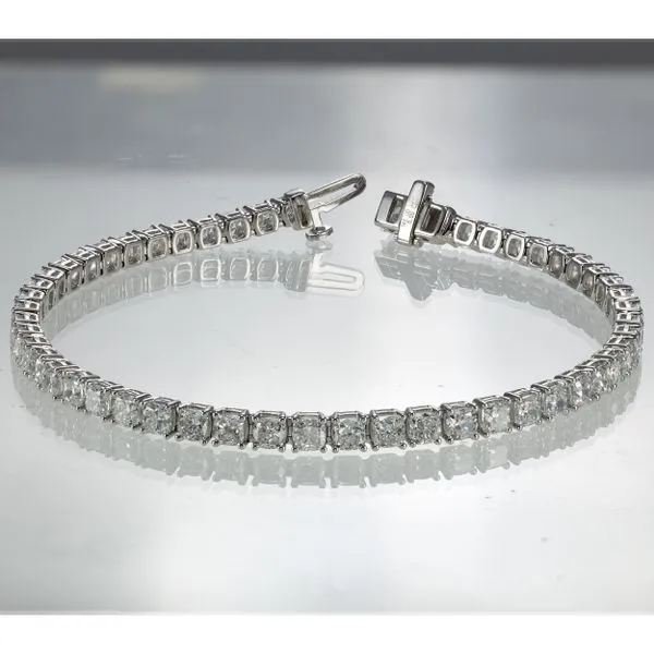 Cushion Cut Diamond Tennis Bracelet 001 092 00017 Jeffrey Mann Fine Jewelers Inc Toledo OH