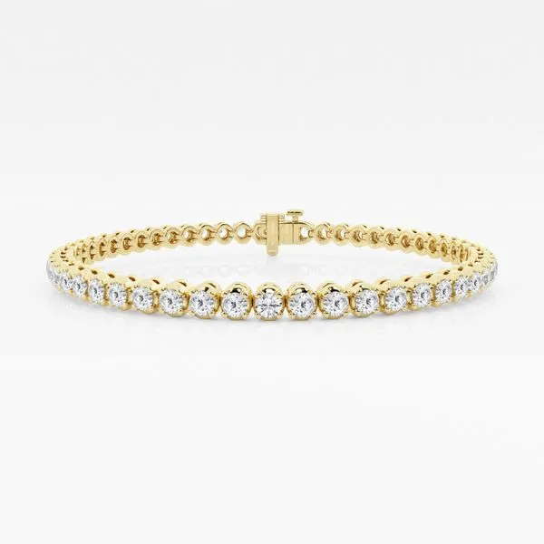 Straight Line Diamond Tennis Bracelet in Yellow Gold Jeffrey Mann Fine Jewelers, Inc Toledo, OH