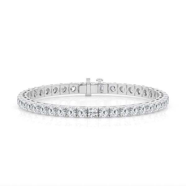 Round Brilliant Straight Line Prong Set Diamond Tennis Bracelet Jeffrey Mann Fine Jewelers, Inc Toledo, OH