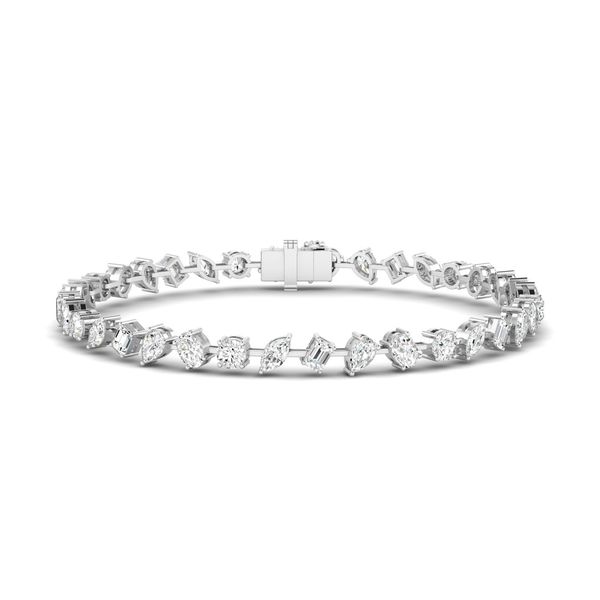 Multi Shape Diamond Tennis Bracelet in White Gold Jeffrey Mann Fine Jewelers, Inc Toledo, OH