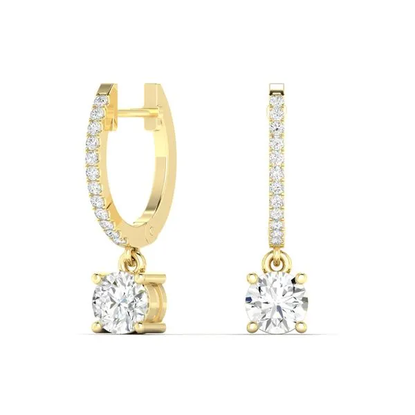 Diamond Huggie Earrings in Yellow Gold Jeffrey Mann Fine Jewelers, Inc Toledo, OH