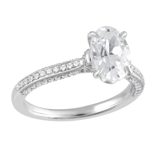 Oval Diamond Engagement Ring In Pave Mounting Jeffrey Mann Fine Jewelers, Inc Toledo, OH