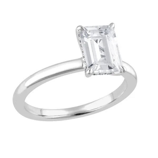 Emerald Cut Diamond Solitaire Ring in 18 Karat White Gold Jeffrey Mann Fine Jewelers, Inc Toledo, OH