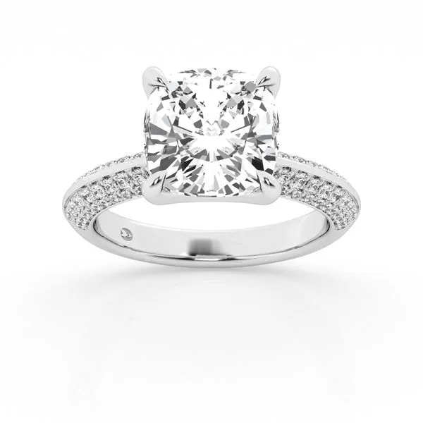 Oval Diamond Engagement Ring in Pave Knife Edge Mounting Jeffrey Mann Fine Jewelers, Inc Toledo, OH