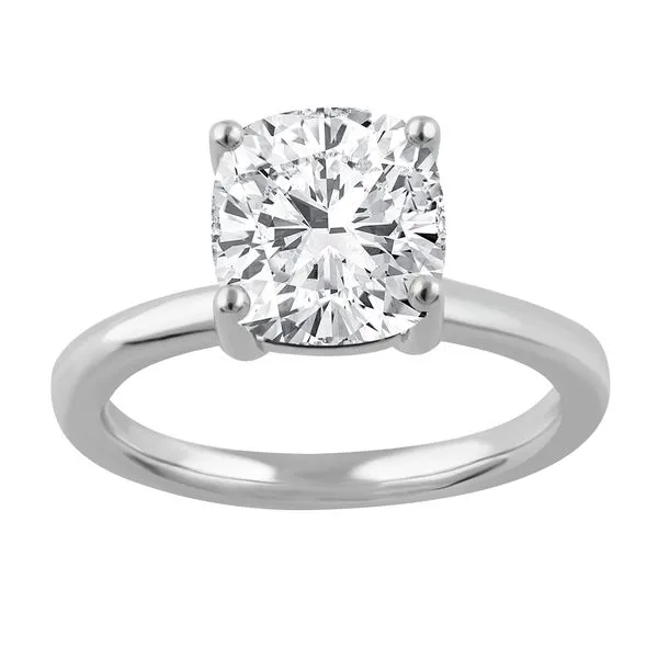 Cushion Cut Diamond Solitaire Engagement Ring in White Gold Mounting Jeffrey Mann Fine Jewelers, Inc Toledo, OH