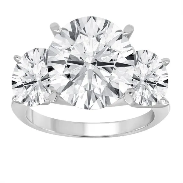 Round Brilliant Cut Three Stone Diamond Engagement Ring in White Gold Mounting Jeffrey Mann Fine Jewelers, Inc Toledo, OH