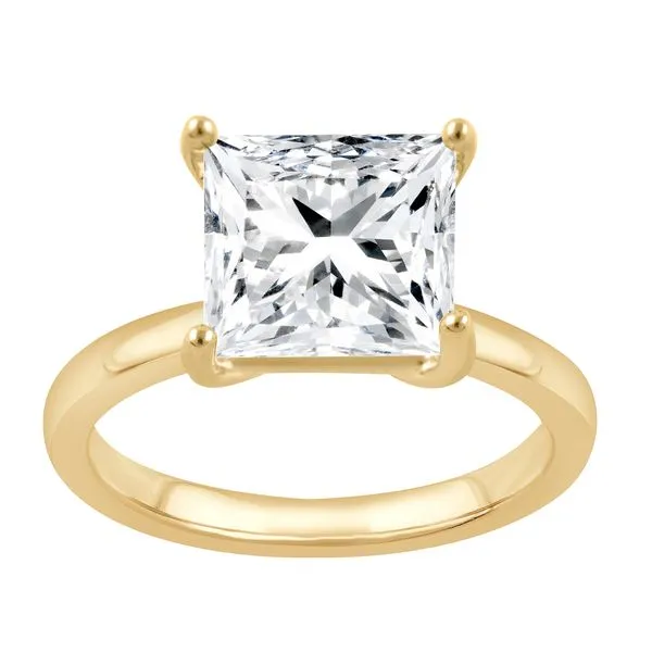 Princess Cut Diamond Solitaire Engagement Ring in Yellow Gold Mounting Jeffrey Mann Fine Jewelers, Inc Toledo, OH
