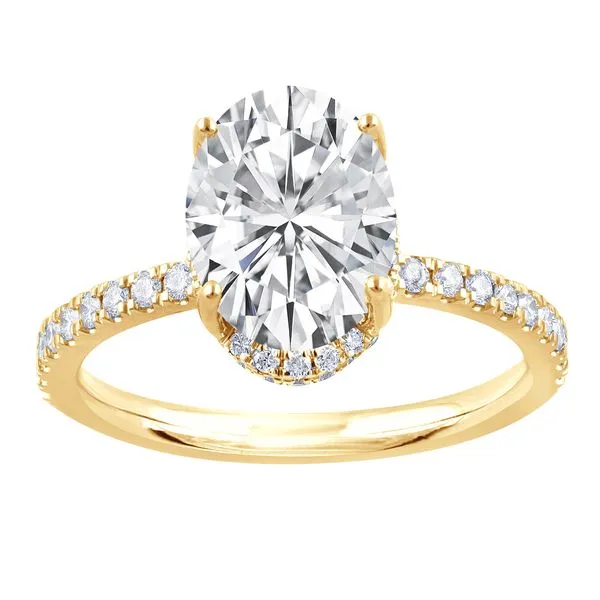 Oval Diamond Engagement Ring in Yellow Gold Hidden Halo Mounting Jeffrey Mann Fine Jewelers, Inc Toledo, OH