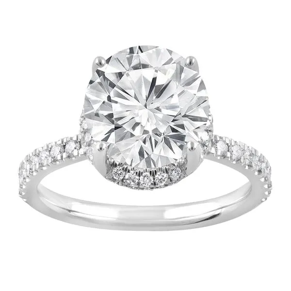 Round Cut Hidden Halo Diamond Engagement Ring in White Gold Jeffrey Mann Fine Jewelers, Inc Toledo, OH