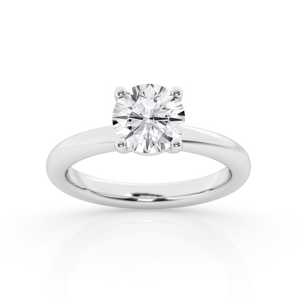 Round Brilliant Cut Diamond Solitaire Ring in White Gold Mounting Image 2 Jeffrey Mann Fine Jewelers, Inc Toledo, OH