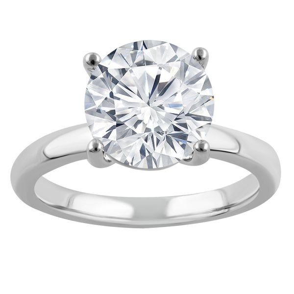 Round Brilliant Cut Diamond Solitaire Ring in White Gold Mounting Jeffrey Mann Fine Jewelers, Inc Toledo, OH