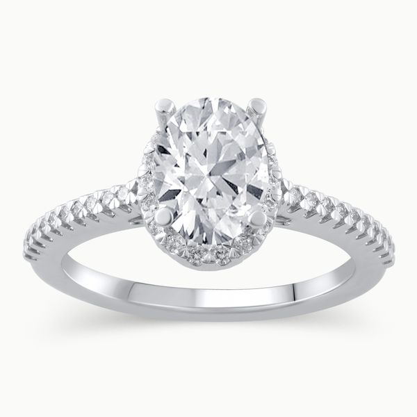 Oval Cut Halo Set Diamond Engagement Ring in White Gold Jeffrey Mann Fine Jewelers, Inc Toledo, OH