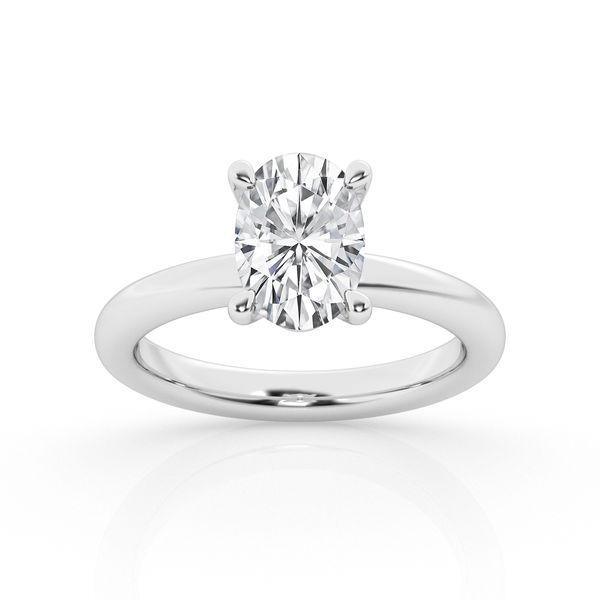 Oval Cut Diamond Solitaire Ring in White Gold Mounting Jeffrey Mann Fine Jewelers, Inc Toledo, OH
