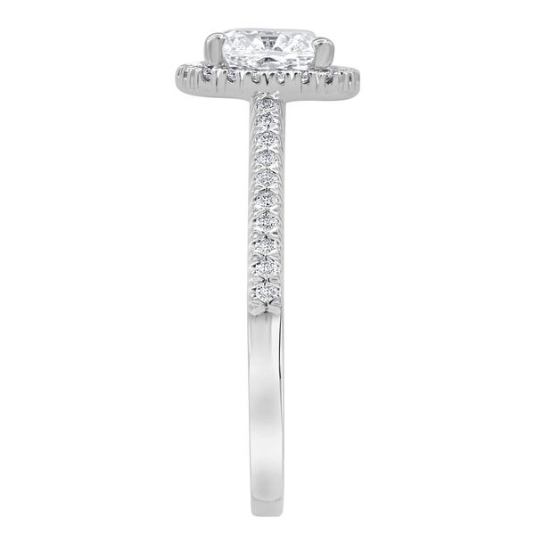 Cushion Cut Halo Set Diamond Engagement Ring in White Gold Image 2 Jeffrey Mann Fine Jewelers, Inc Toledo, OH