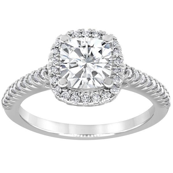 Cushion Cut Halo Set Diamond Engagement Ring in White Gold Jeffrey Mann Fine Jewelers, Inc Toledo, OH