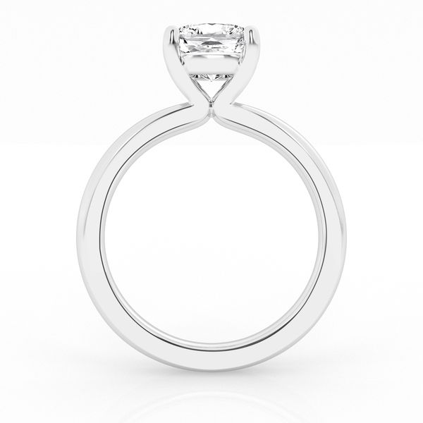 Cushion Cut Diamond Solitaire Ring in White Gold Image 2 Jeffrey Mann Fine Jewelers, Inc Toledo, OH